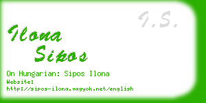 ilona sipos business card